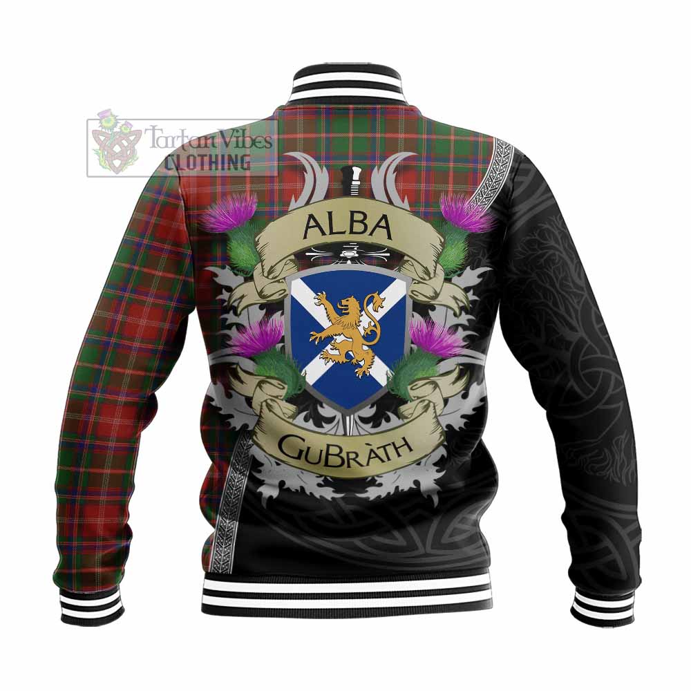 Somerville Tartan Family Crest Baseball Jacket Lion Rampant Royal Thistle Shield Celtic Inspired - Tartan Vibes Clothing