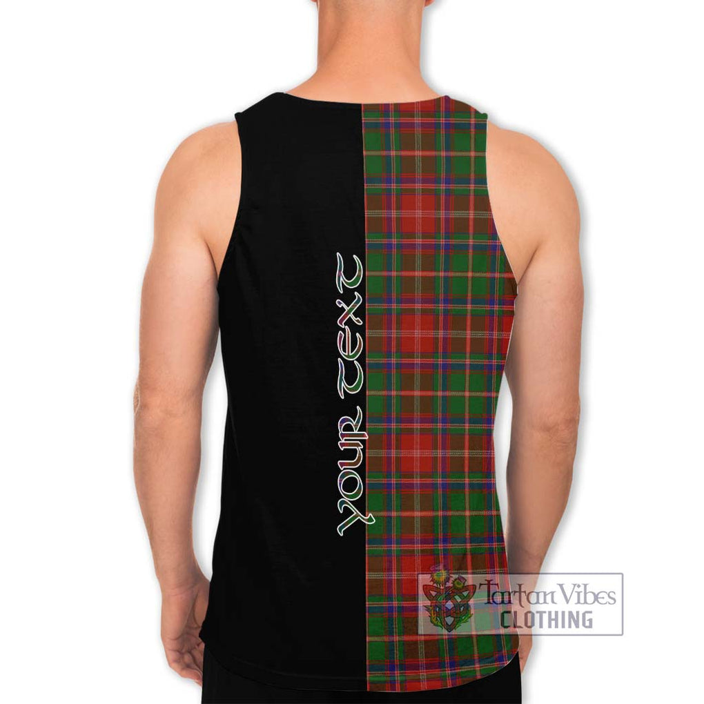 Somerville Tartan Men's Tank Top with Family Crest and Half Of Me Style - Tartanvibesclothing Shop