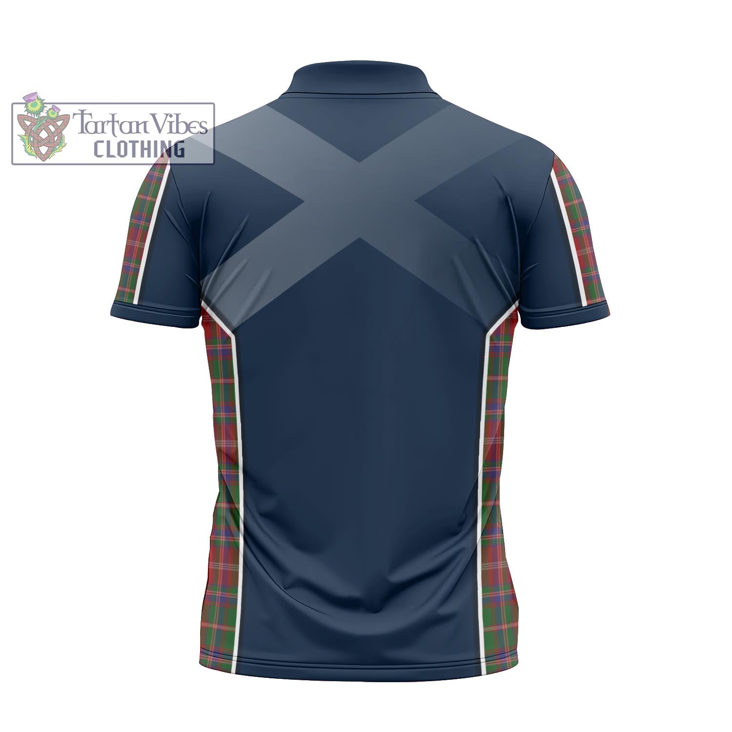 Tartan Vibes Clothing Somerville Tartan Zipper Polo Shirt with Family Crest and Lion Rampant Vibes Sport Style