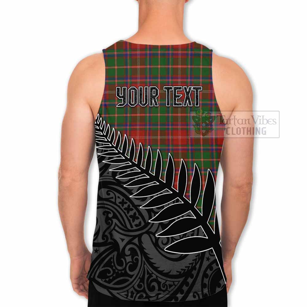 Tartan Vibes Clothing Somerville Crest Tartan Men's Tank Top with New Zealand Silver Fern Half Style