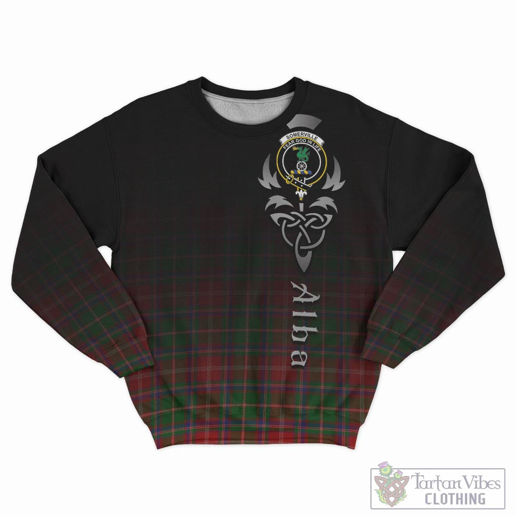 Tartan Vibes Clothing Somerville Tartan Sweatshirt Featuring Alba Gu Brath Family Crest Celtic Inspired