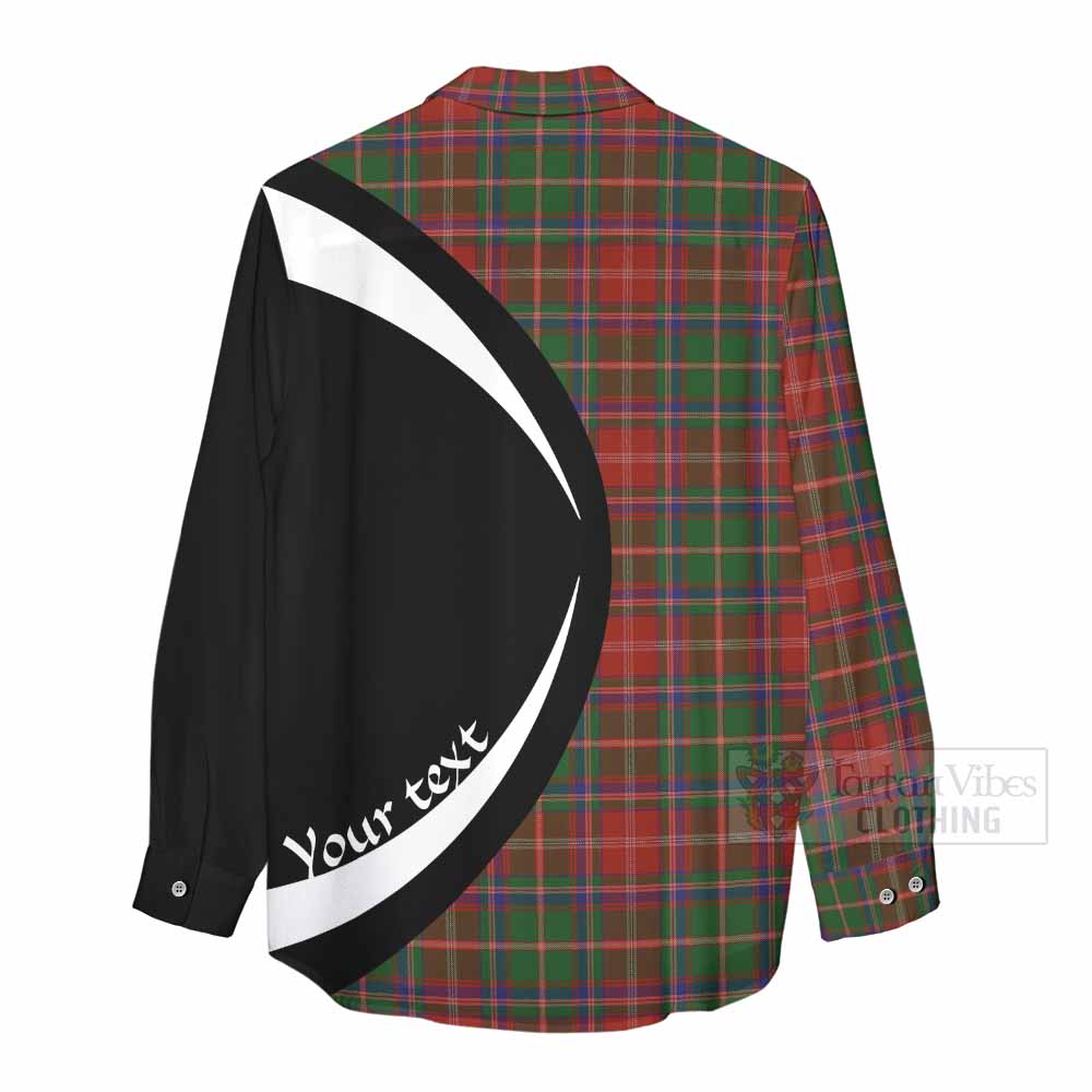 Tartan Vibes Clothing Somerville Tartan Women's Casual Shirt with Family Crest Circle Style