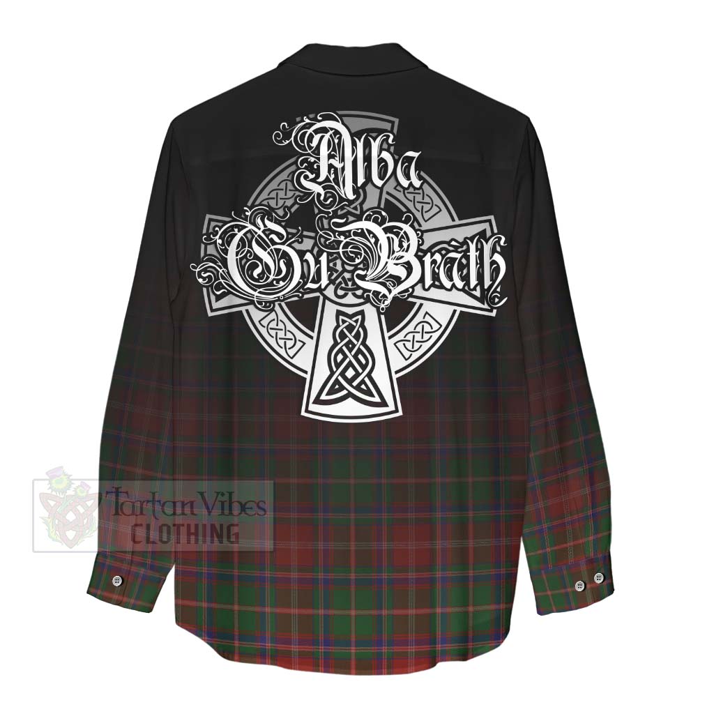 Tartan Vibes Clothing Somerville Tartan Women's Casual Shirt Featuring Alba Gu Brath Family Crest Celtic Inspired