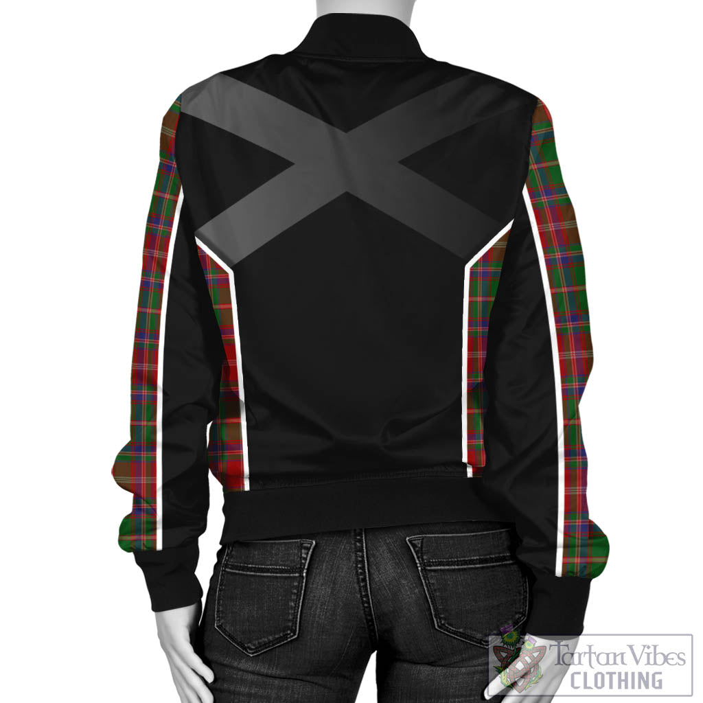 Tartan Vibes Clothing Somerville Tartan Bomber Jacket with Family Crest and Scottish Thistle Vibes Sport Style