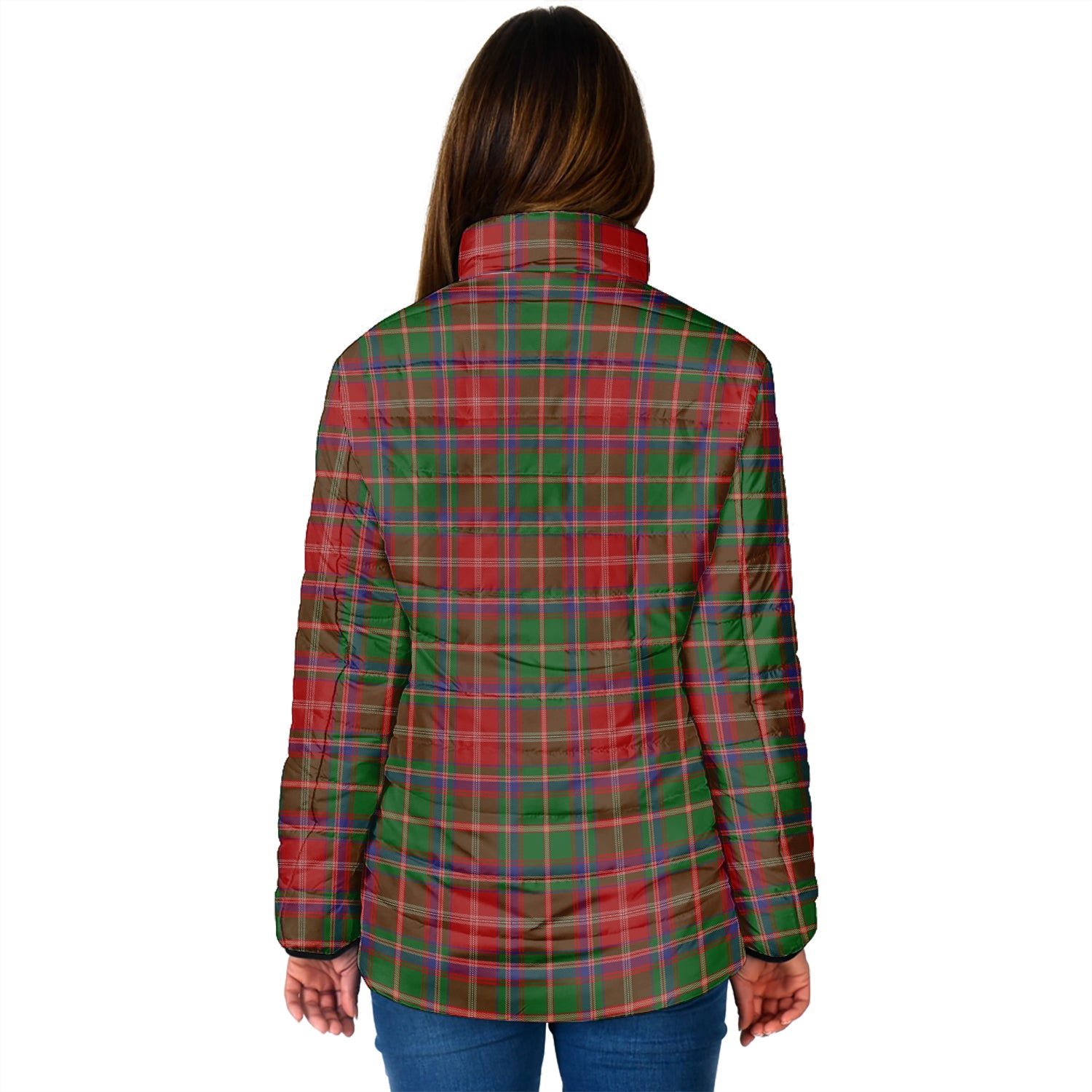 Somerville Tartan Padded Jacket with Family Crest - Tartan Vibes Clothing