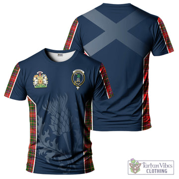 Somerville Modern Tartan T-Shirt with Family Crest and Scottish Thistle Vibes Sport Style