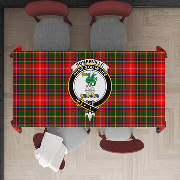 Somerville Modern Tartan Tablecloth with Family Crest