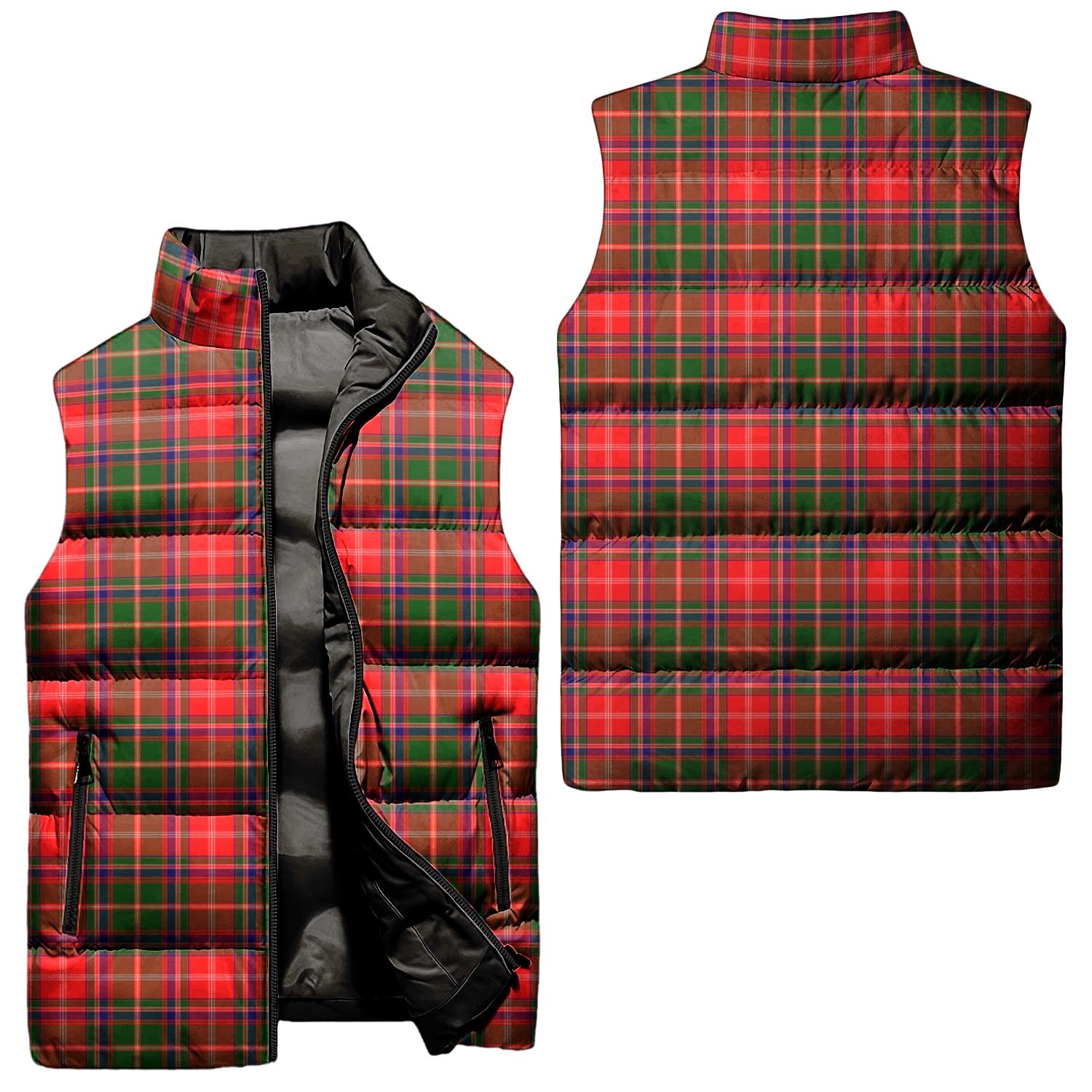 Somerville Modern Tartan Sleeveless Puffer Jacket Unisex - Tartanvibesclothing