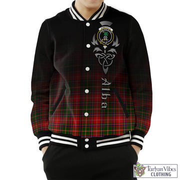 Somerville Modern Tartan Baseball Jacket Featuring Alba Gu Brath Family Crest Celtic Inspired