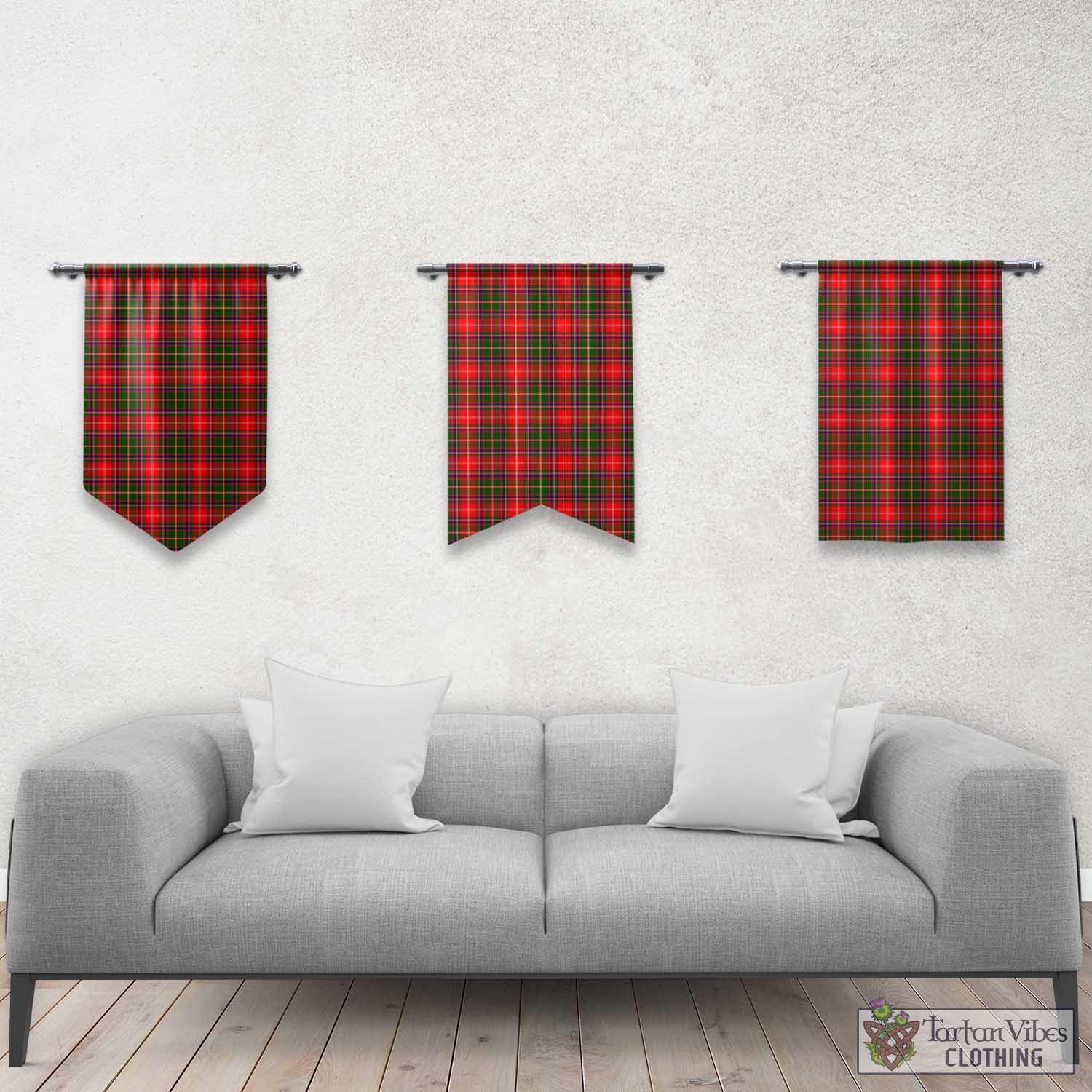 Tartan Vibes Clothing Somerville Modern Tartan Gonfalon, Tartan Banner