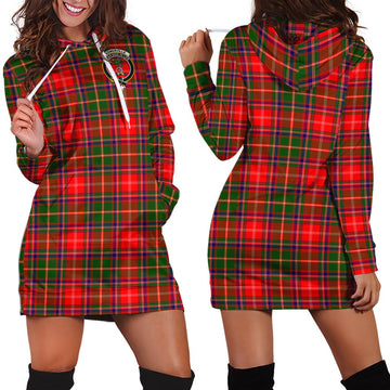 Somerville Modern Tartan Hoodie Dress with Family Crest