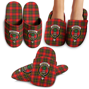 Somerville Modern Tartan Home Slippers with Family Crest