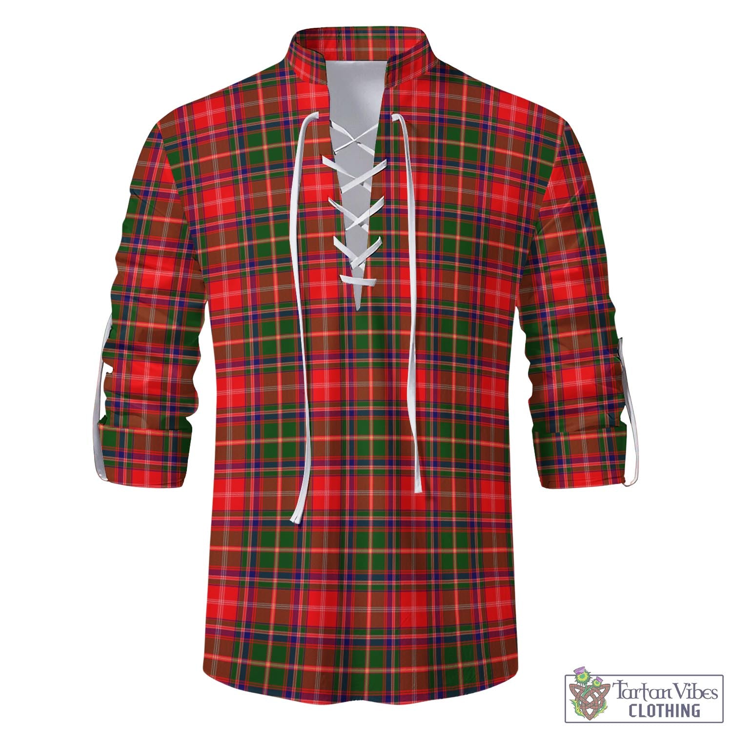 Tartan Vibes Clothing Somerville Modern Tartan Men's Scottish Traditional Jacobite Ghillie Kilt Shirt