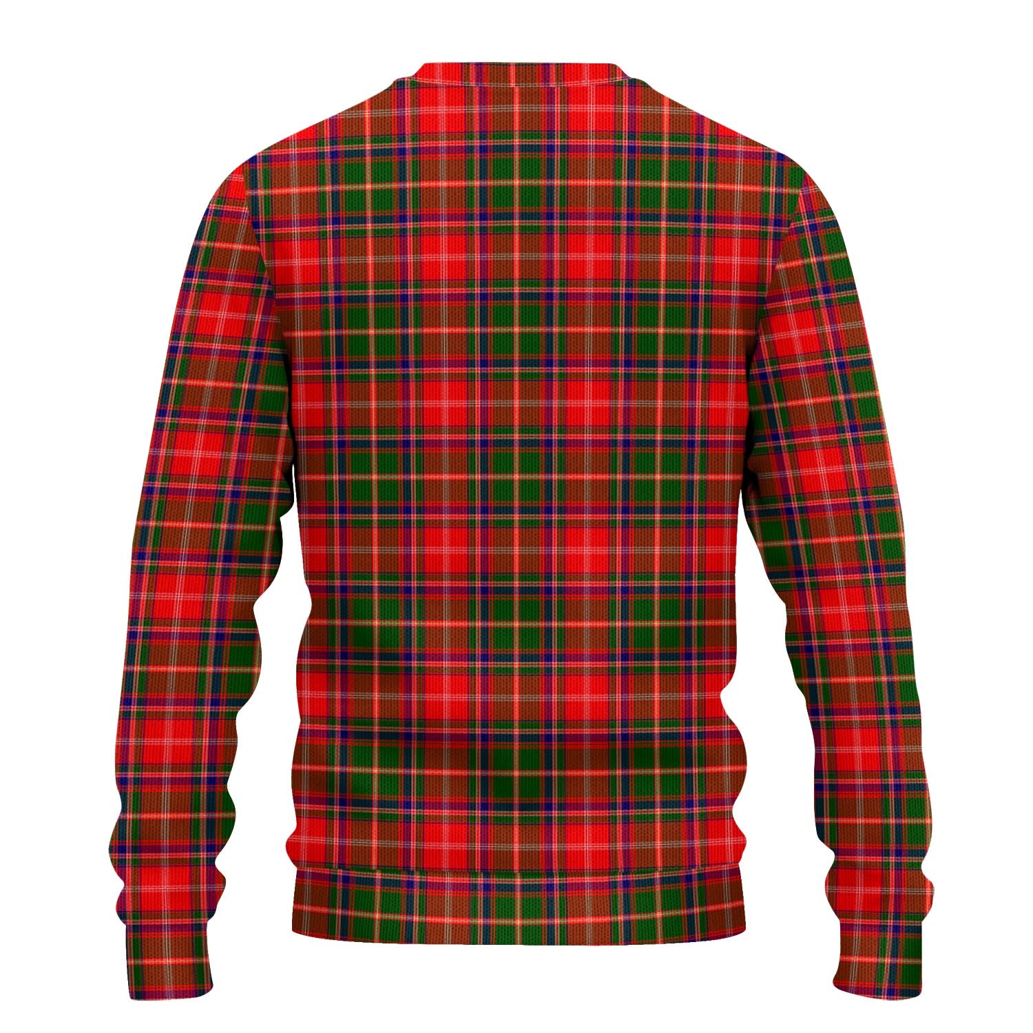 Somerville Modern Tartan Knitted Sweater with Family Crest - Tartanvibesclothing