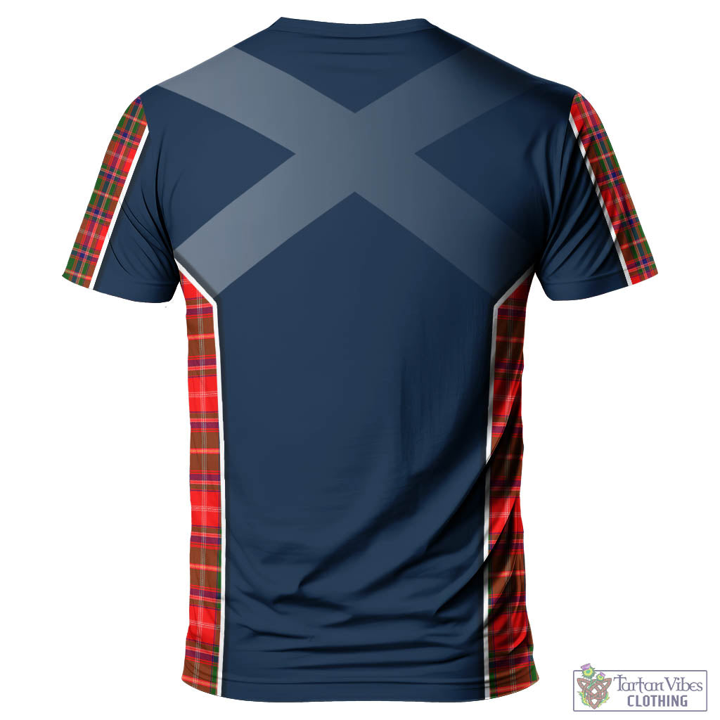 Tartan Vibes Clothing Somerville Modern Tartan T-Shirt with Family Crest and Lion Rampant Vibes Sport Style