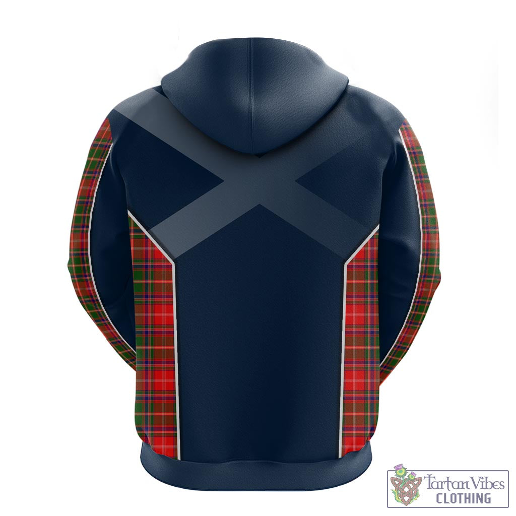 Tartan Vibes Clothing Somerville Modern Tartan Hoodie with Family Crest and Lion Rampant Vibes Sport Style