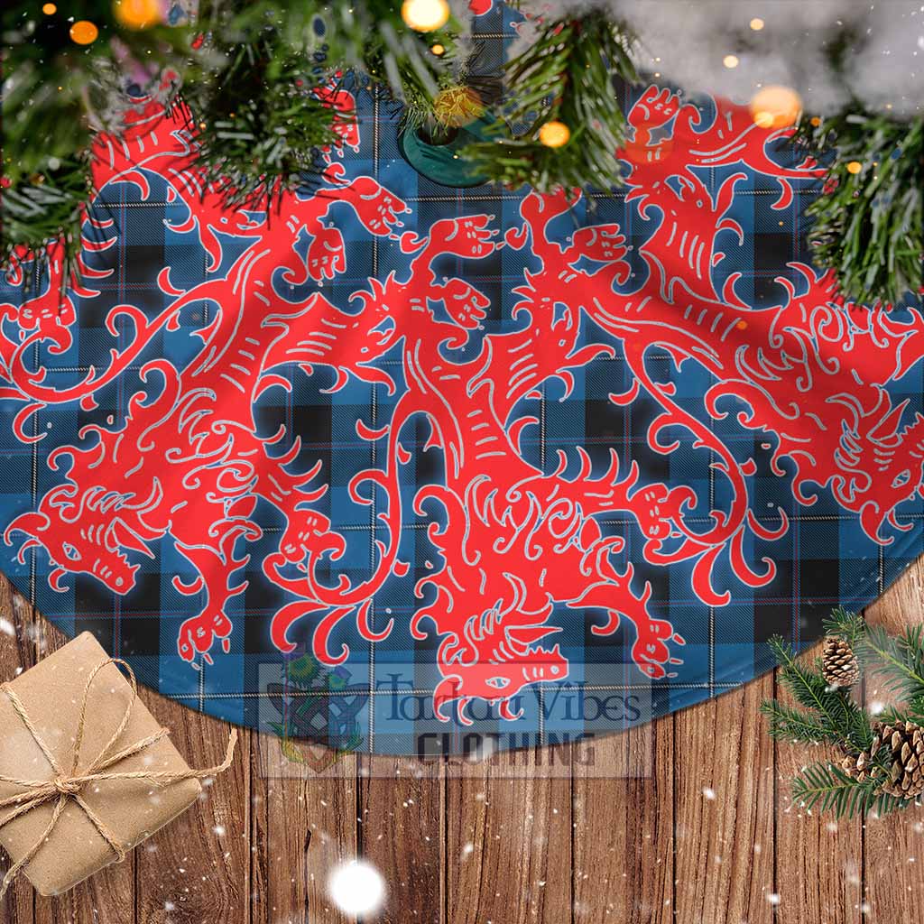 Tartan Vibes Clothing Sorbie Tartan Christmas Tree Skirt Lion Rampant Style