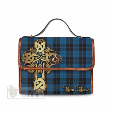 Sorbie Tartan Waterproof Canvas Bag Golden Thistle Celtic Cross Style