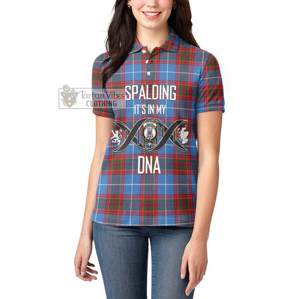 Spalding Tartan Women's Polo Shirt with Family Crest DNA In Me Style Women - Tartanvibesclothing Shop