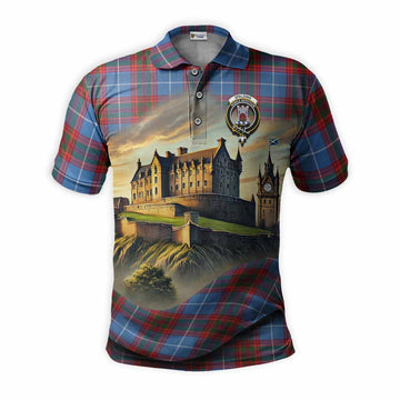 Spalding Tartan Family Crest Polo Shirt with Scottish Ancient Castle Style Kid - Tartan Vibes Clothing