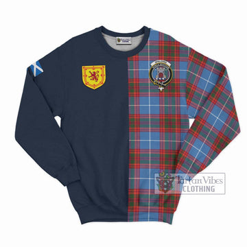 Spalding Tartan Sweatshirt Alba with Scottish Lion Royal Arm Half Style