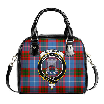 Spalding Tartan Shoulder Handbags with Family Crest