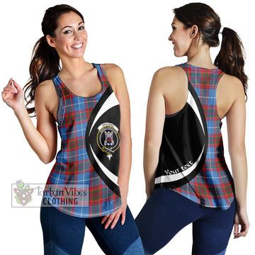 Spalding Tartan Women's Racerback Tanks with Family Crest Circle Style