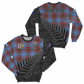 Spalding Crest Tartan Sweatshirt with New Zealand Silver Fern Half Style