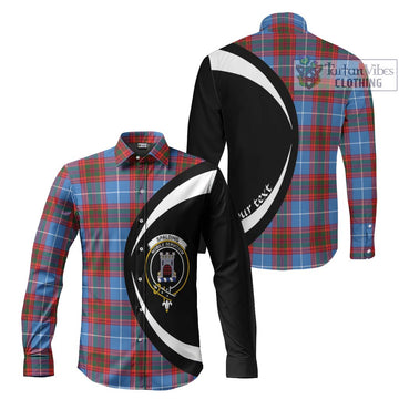 Spalding Tartan Long Sleeve Button Up with Family Crest Circle Style