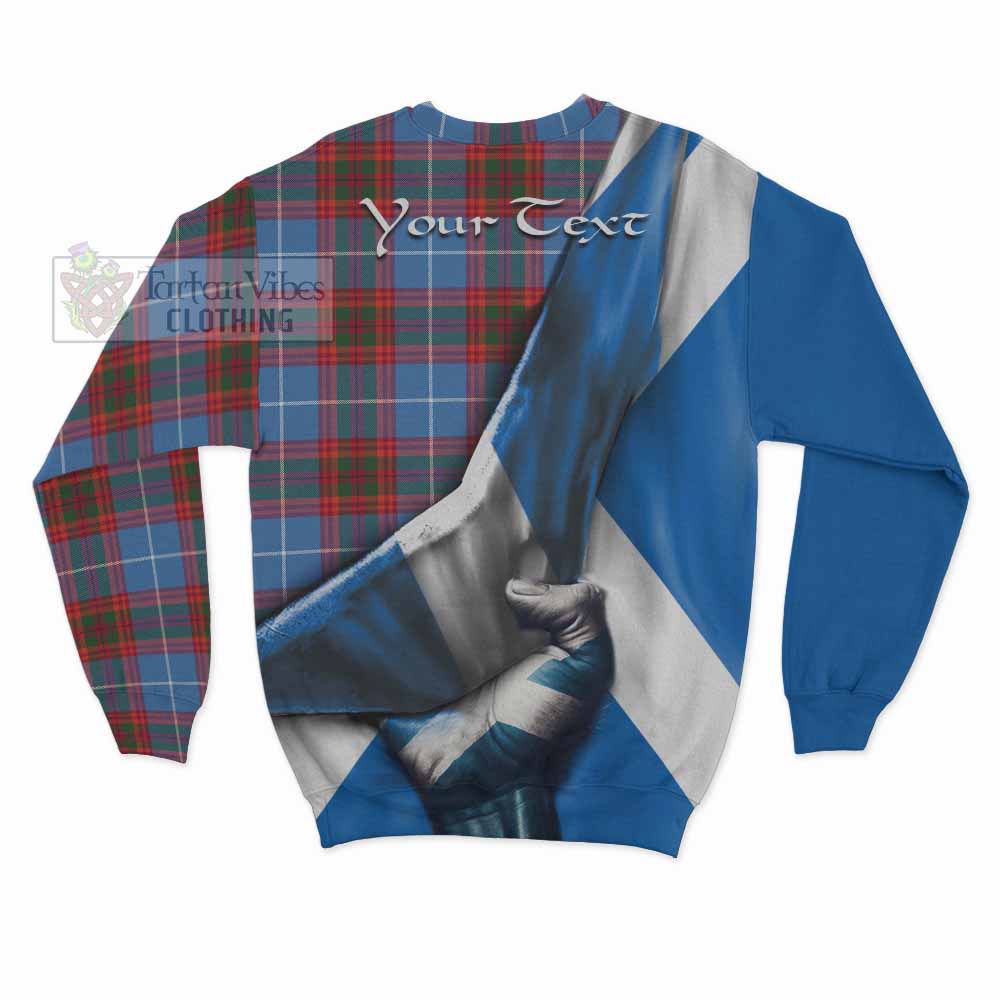 Tartan Vibes Clothing Spalding Tartan Sweatshirt with Family Crest Scotland Patriotic Style