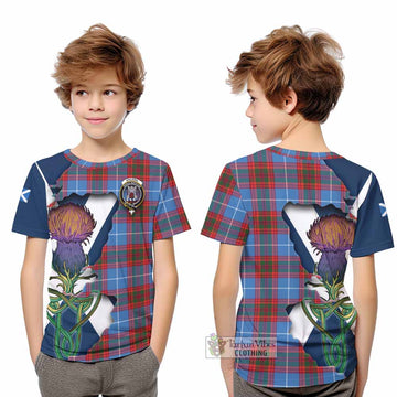Spalding Tartan Family Crest Kid T-Shirt Scottish Thistle Celtic Inspired - Tartan Vibes Clothing