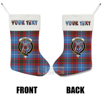 Spalding Tartan Family Crest Christmas Stocking with Personalized Text - Tartan Vibes Clothing