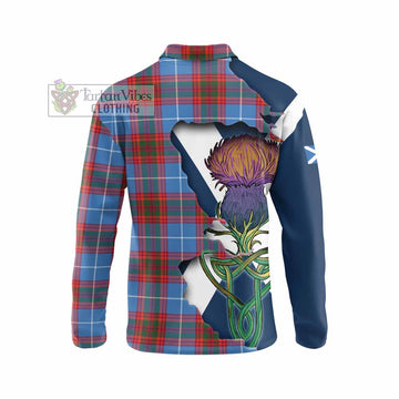 Spalding Tartan Family Crest Long Sleeve Polo Shirt Scottish Thistle Celtic Inspired - Tartan Vibes Clothing