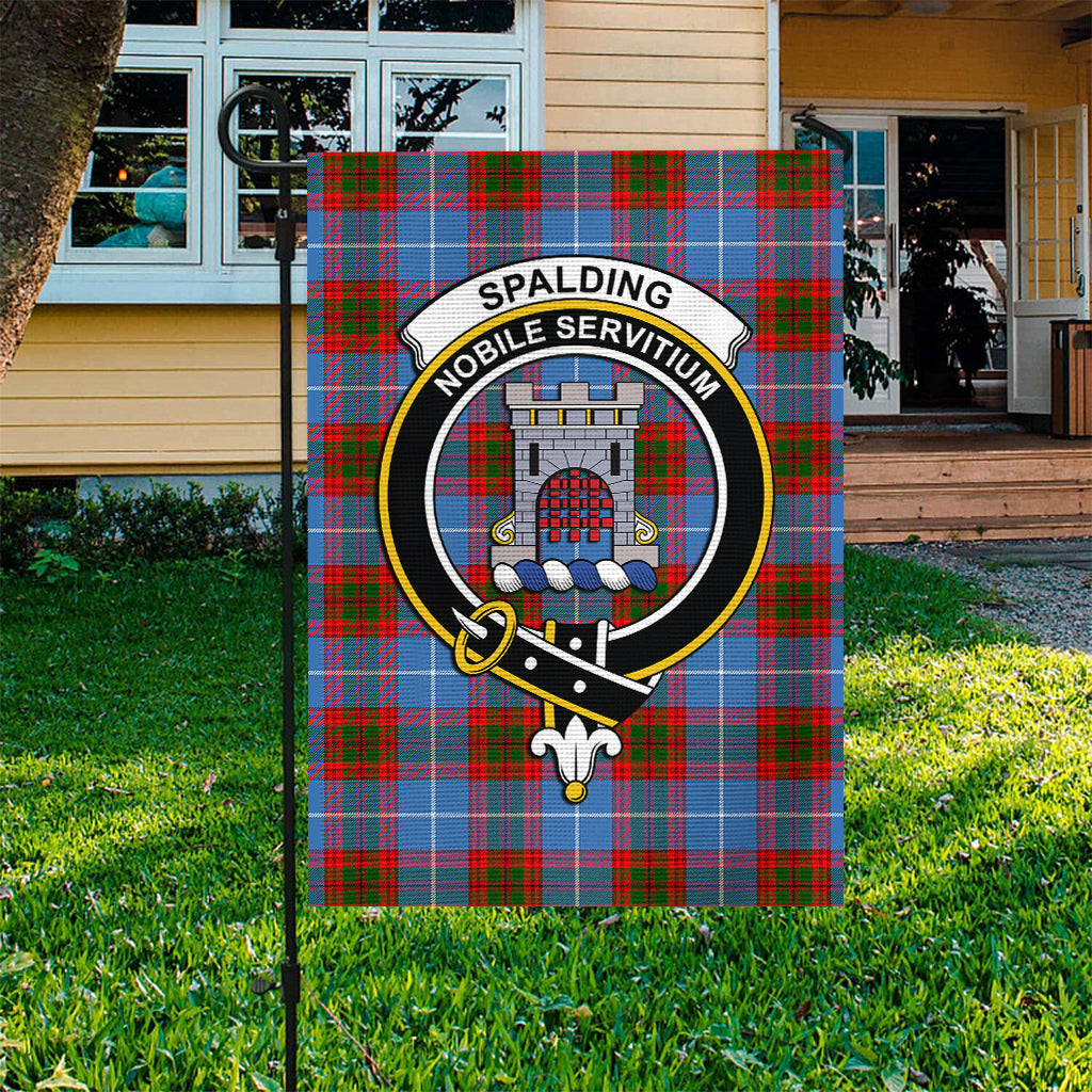 Spalding Tartan Flag with Family Crest - Tartan Vibes Clothing