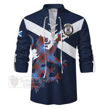 Spalding Tartan Lion Rampant Ghillie Kilt Shirt Proudly Display Your Heritage with Alba Gu Brath and Clan Name - Tartan Vibes Clothing