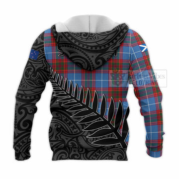 Spalding Crest Tartan Knitted Hoodie with New Zealand Silver Fern Half Style