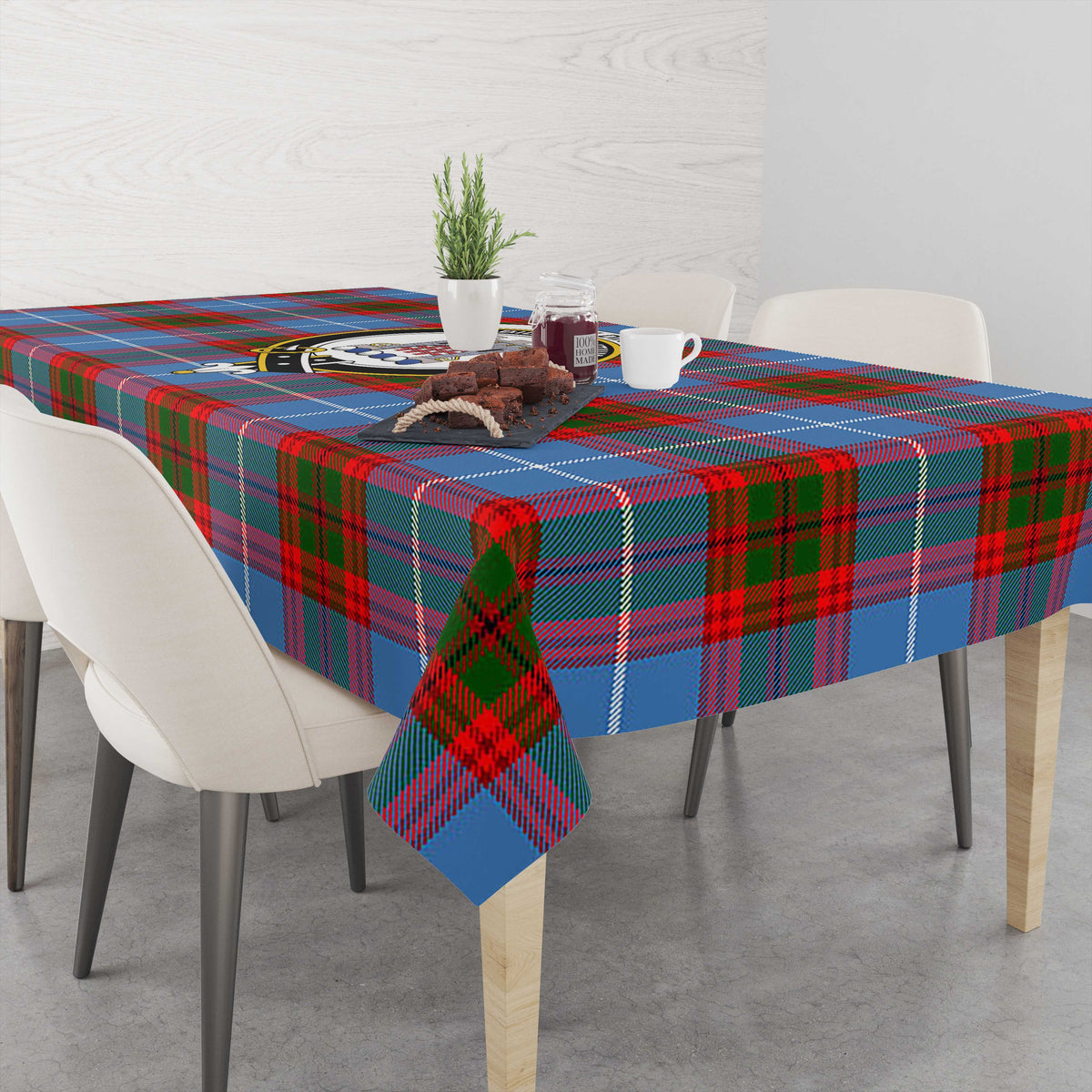 Spalding Tartan Tablecloth with Family Crest M 39.4"x59"(100x150cm) - Tartan Vibes Clothing
