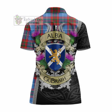 Spalding Tartan Family Crest Women's Polo Shirt Lion Rampant Royal Thistle Shield Celtic Inspired - Tartan Vibes Clothing