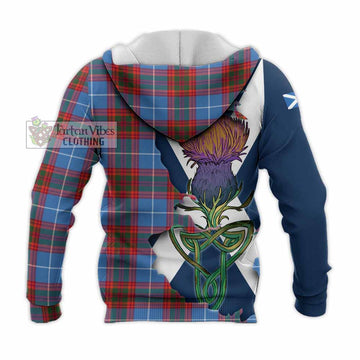 Spalding Tartan Family Crest Knitted Hoodie Scottish Thistle Celtic Inspired - Tartan Vibes Clothing