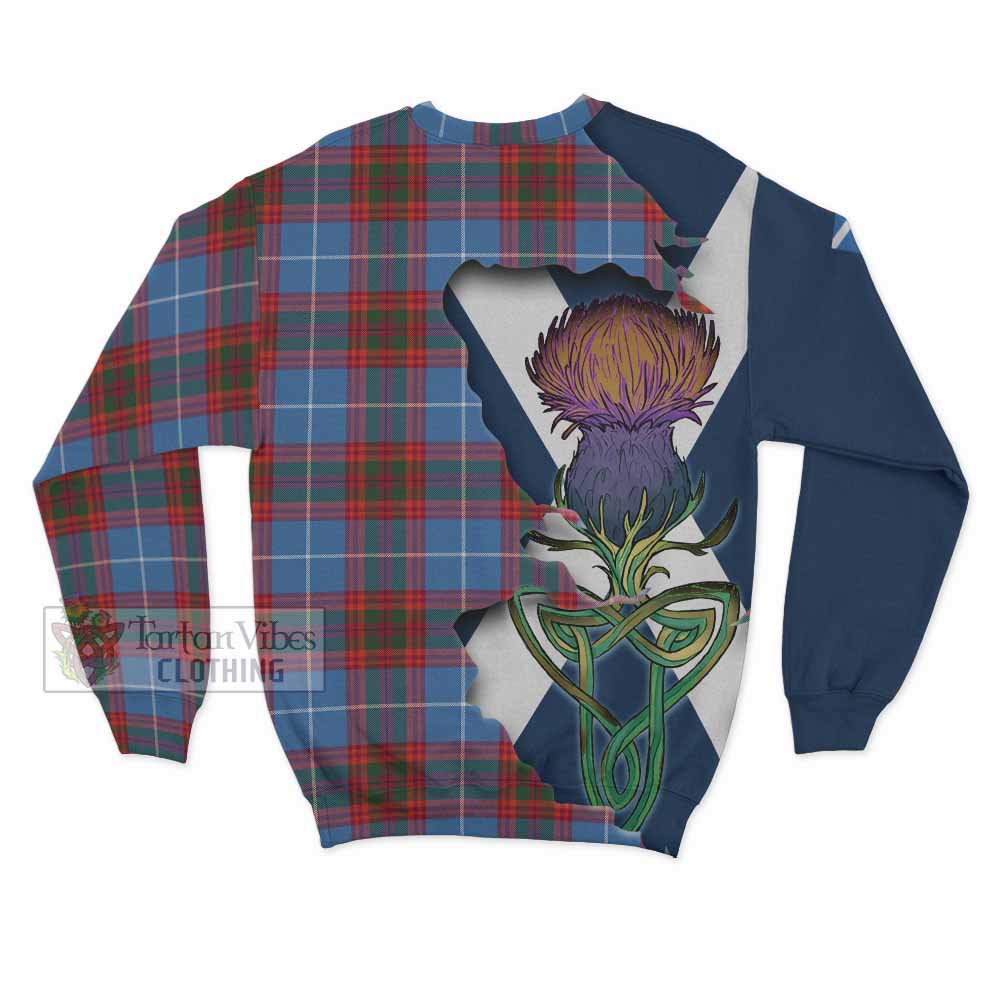 Spalding Tartan Family Crest Sweatshirt Scottish Thistle Celtic Inspired - Tartan Vibes Clothing