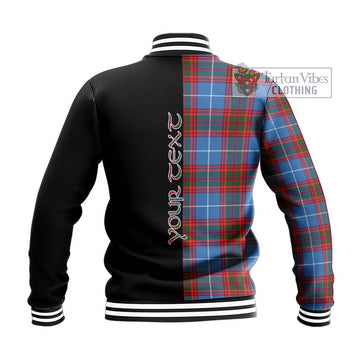 Spalding Tartan Baseball Jacket with Family Crest and Half Of Me Style - Tartan Vibes Clothing