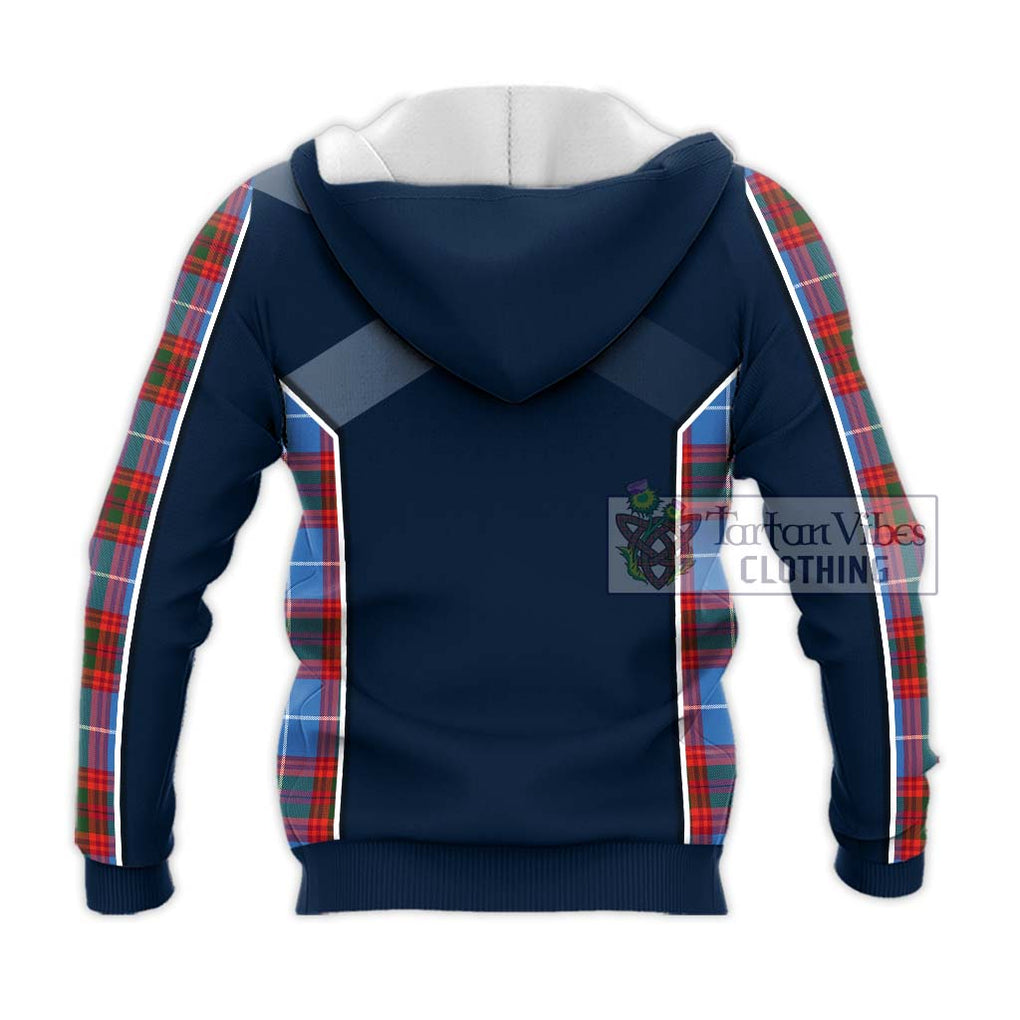 Spalding Tartan Knitted Hoodie with Family Crest and Lion Rampant Vibes Sport Style - Tartan Vibes Clothing