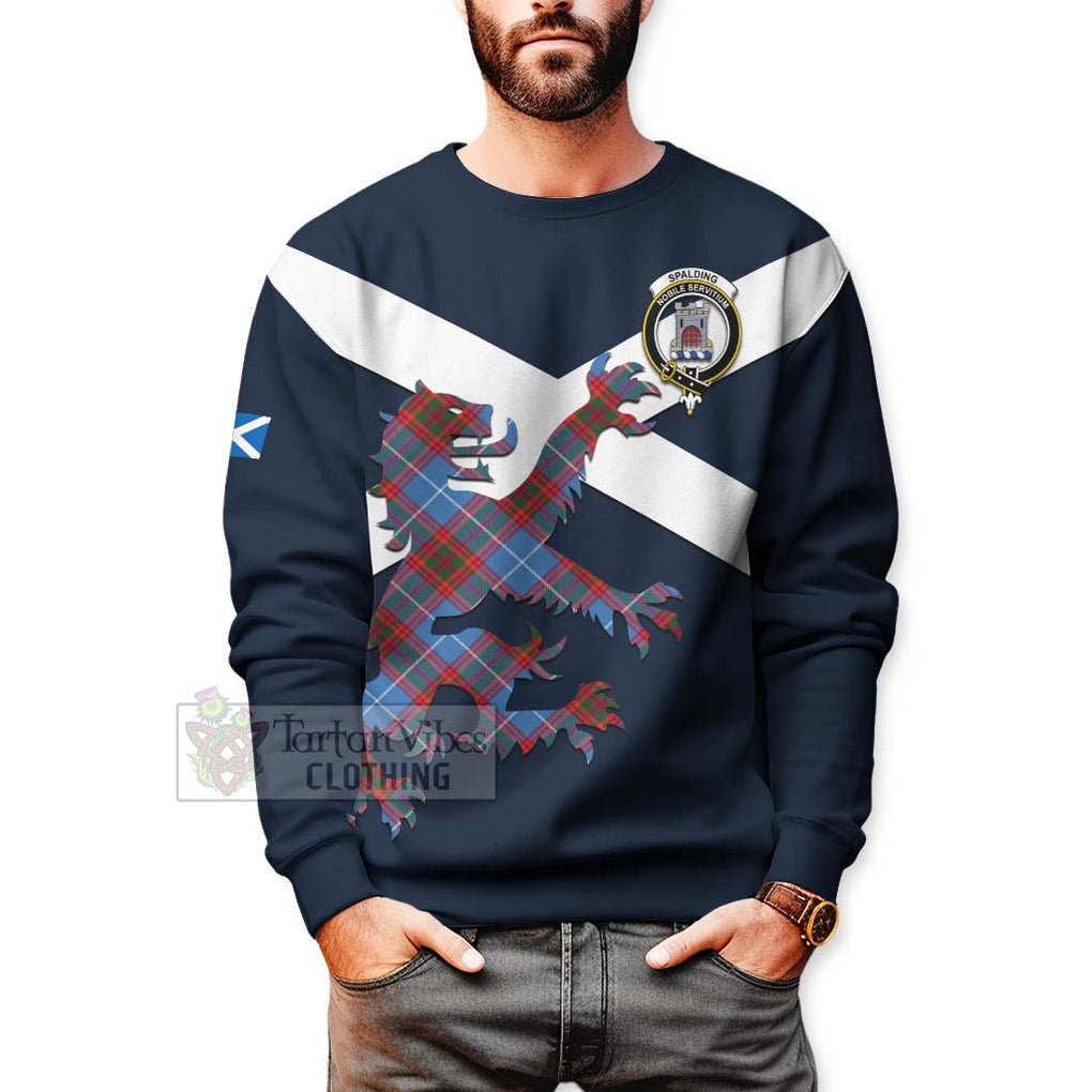 Tartan Vibes Clothing Spalding Tartan Lion Rampant Sweatshirt – Proudly Display Your Heritage with Alba Gu Brath and Clan Name