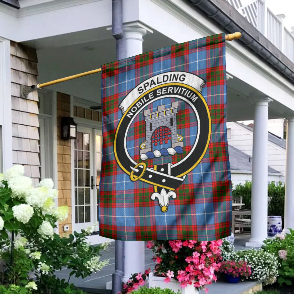 Spalding Tartan Flag with Family Crest - Tartan Vibes Clothing