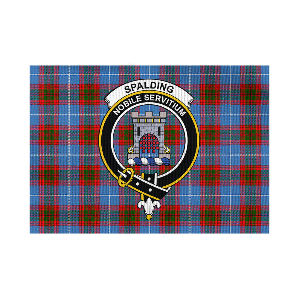 Spalding Tartan Flag with Family Crest - Tartan Vibes Clothing