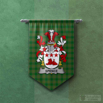 Spence Irish Clan Tartan Gonfalon, Tartan Banner with Coat of Arms Chevron - Tartan Vibes Clothing