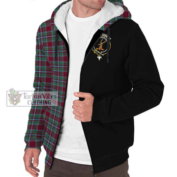 Spence Tartan Sherpa Hoodie with Family Crest and Half Of Me Style Unisex S - Tartan Vibes Clothing