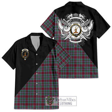 Spence Tartan Hawaiian Shirt with Family Crest and Military Logo Style Kid - Tartan Vibes Clothing