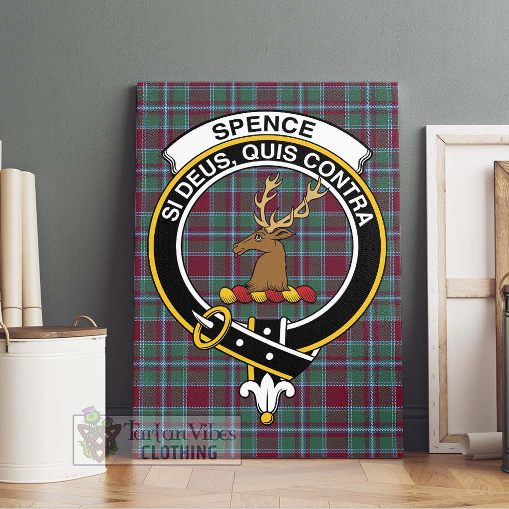 Spence Tartan Canvas Print Wall Art with Family Crest Without Frame - Tartan Vibes Clothing