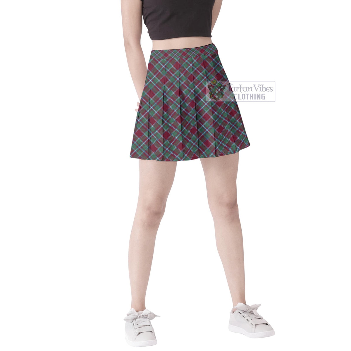 Spence Tartan Women's Plated Mini Skirt Cross Style Female - Tartan Vibes Clothing